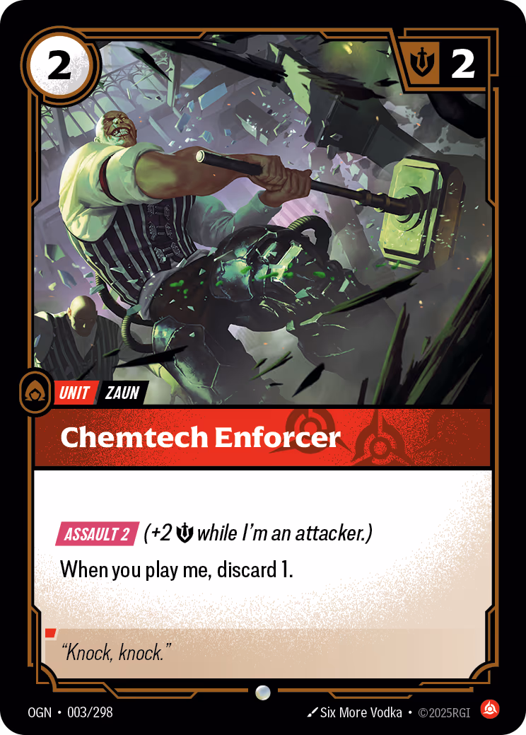 Chemtech Enforcer OGN-003 Riftbound card