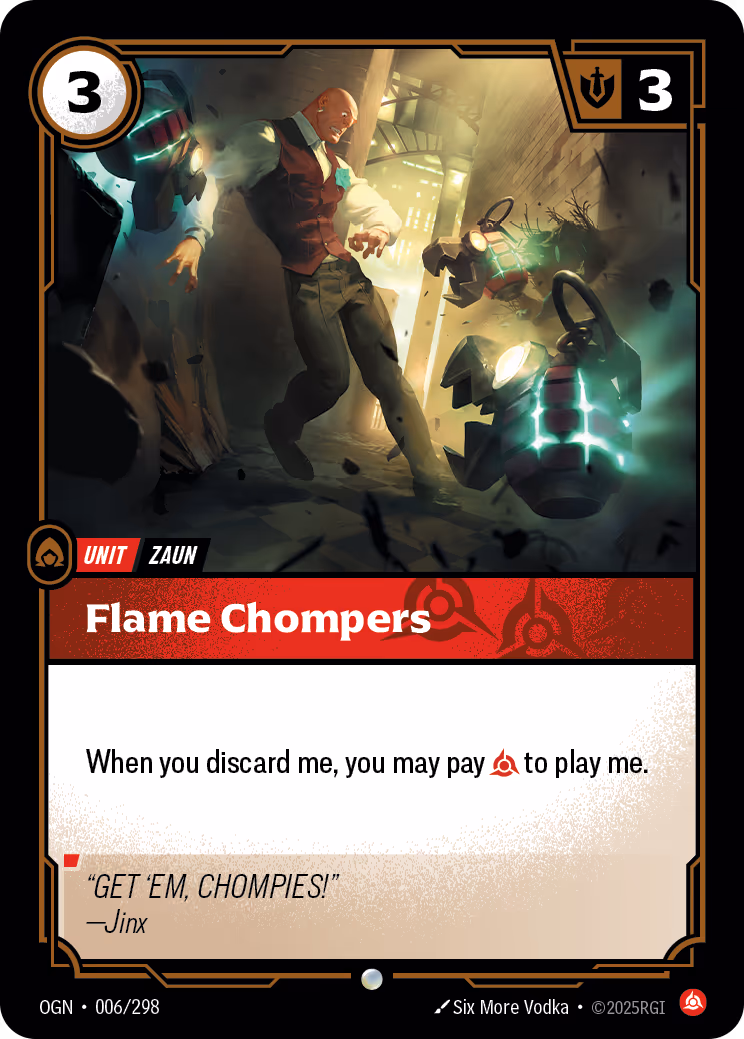 Flame Chompers OGN-006 Riftbound card
