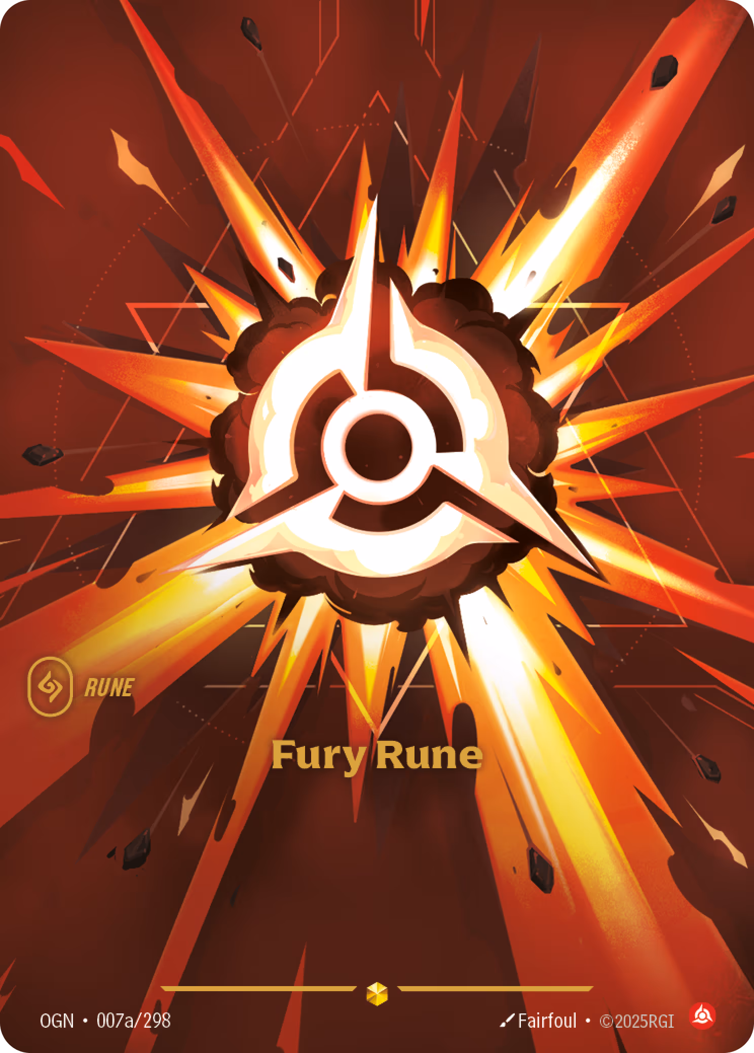 Fury Rune OGN-007A Riftbound card