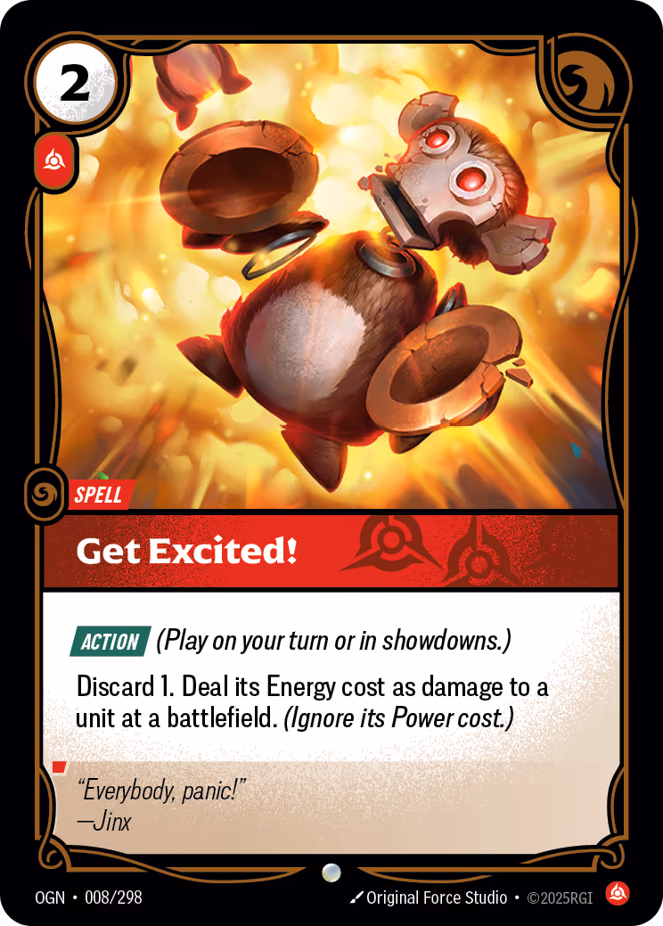 Get Excited! OGN-008 Riftbound card