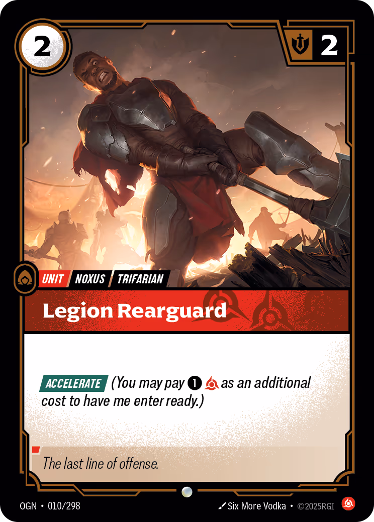Legion Rearguard OGN-010 Riftbound card
