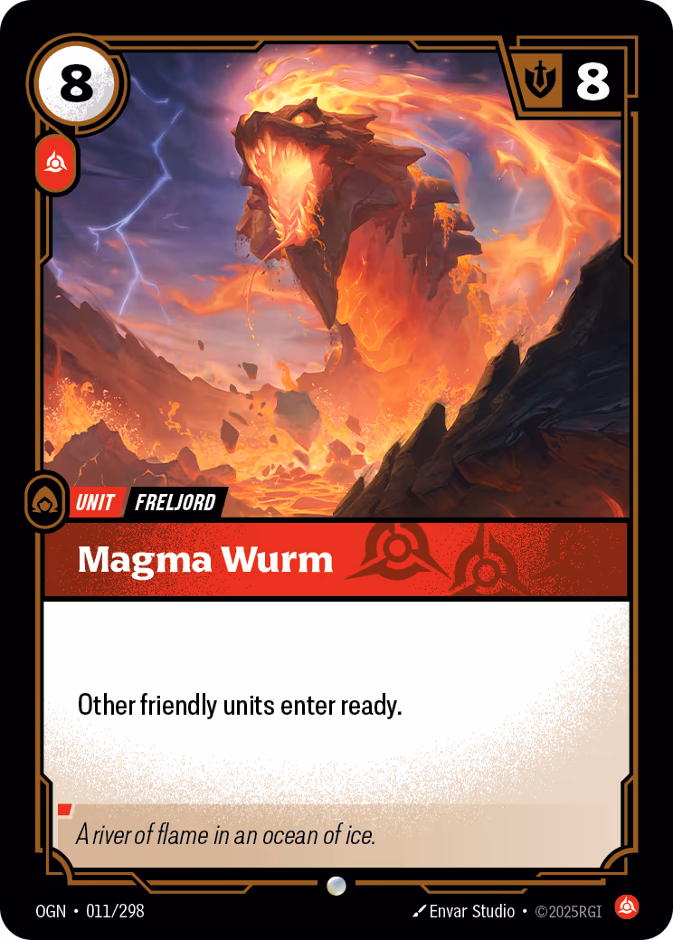 Magma Wurm OGN-011 Riftbound card