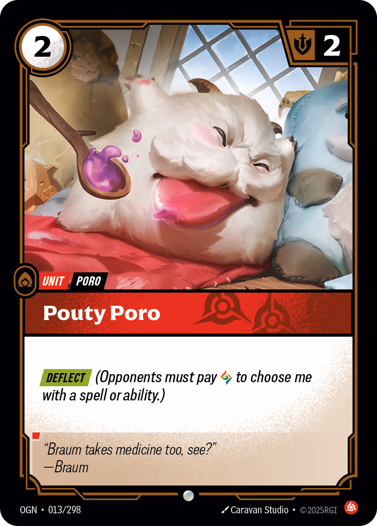 Pouty Poro OGN-013 Riftbound card