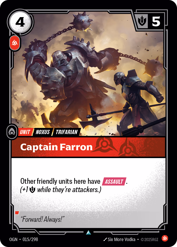 Captain Farron OGN-015 Riftbound card