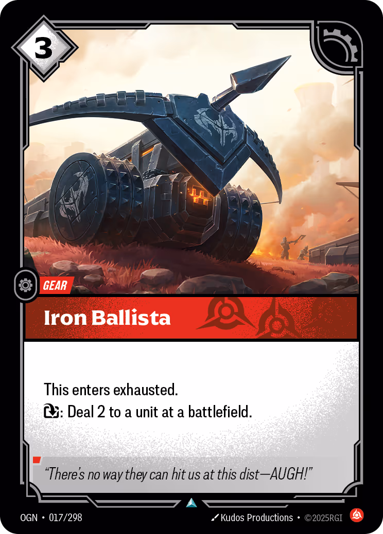 Iron Ballista OGN-017 Riftbound card