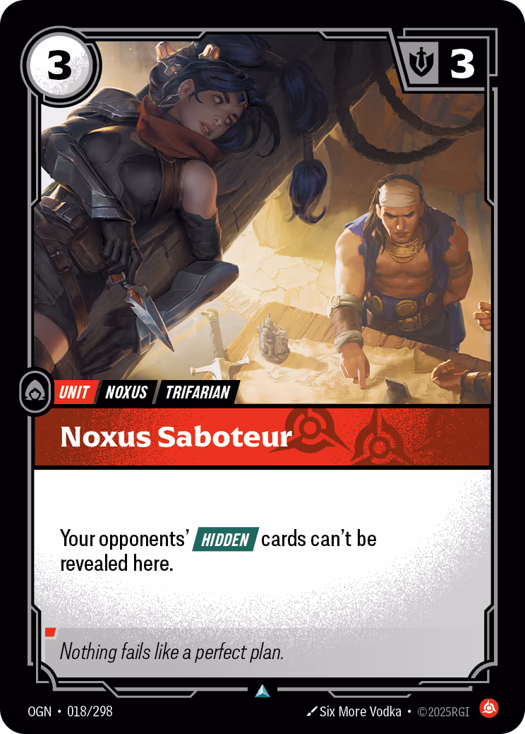 Noxus Saboteur OGN-018 Riftbound card