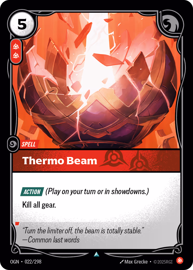 Thermo Beam OGN-022 Riftbound card