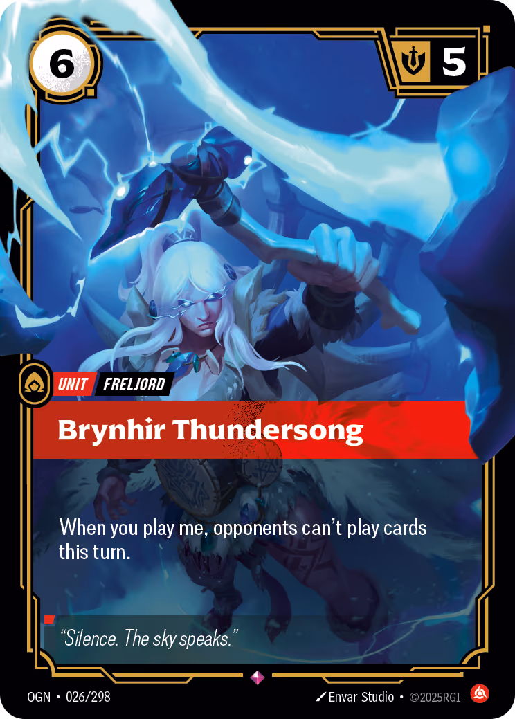Brynhir Thundersong OGN-026 Riftbound card