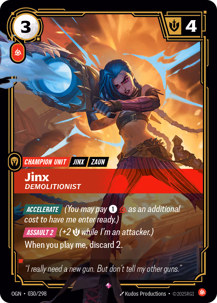 Jinx - Demolitionist OGN-030 Riftbound card