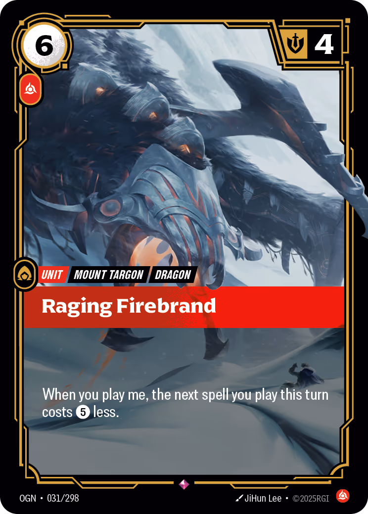 Raging Firebrand OGN-031 Riftbound card