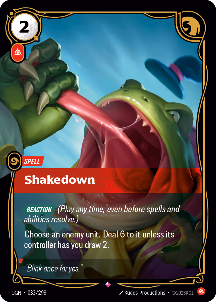Shakedown OGN-033 Riftbound card