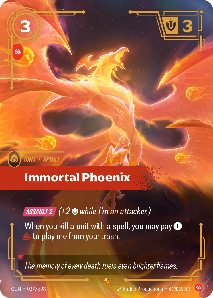 Immortal Phoenix OGN-037 Riftbound card