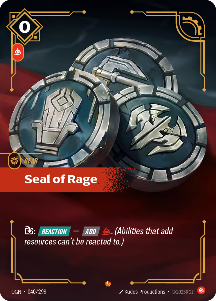 Seal of Rage OGN-040 Riftbound card
