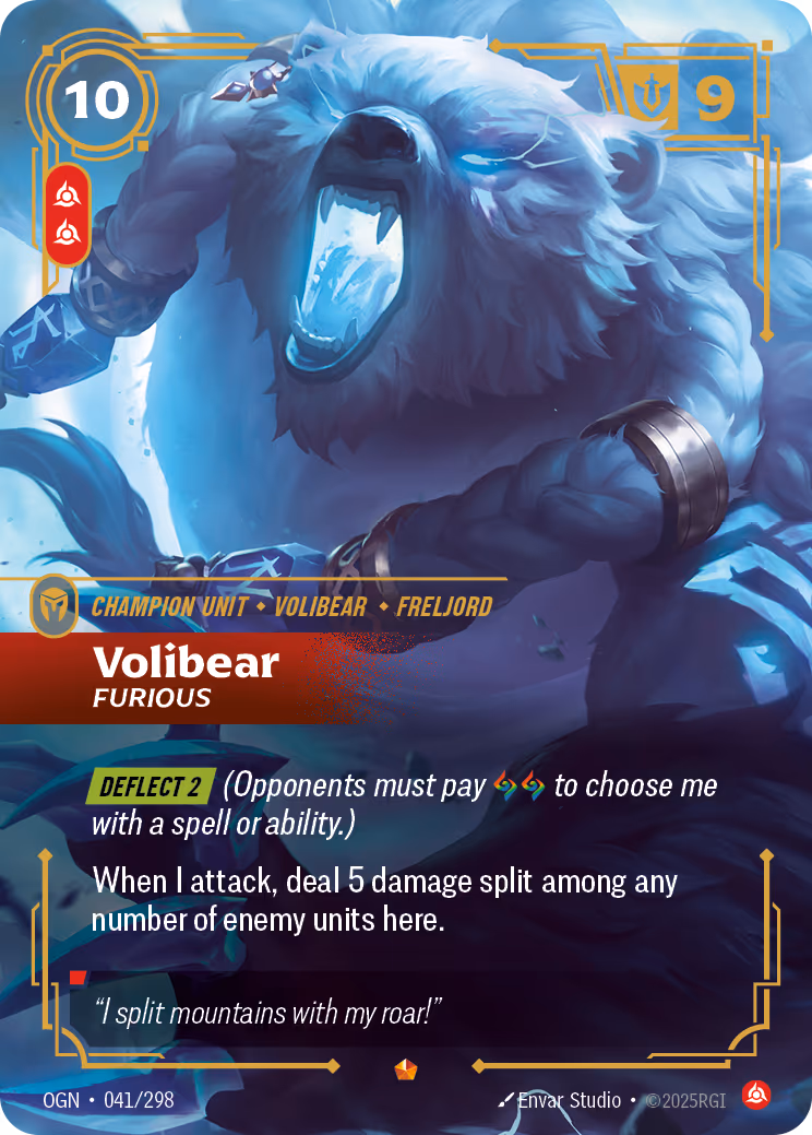 Volibear - Furious OGN-041 Riftbound card