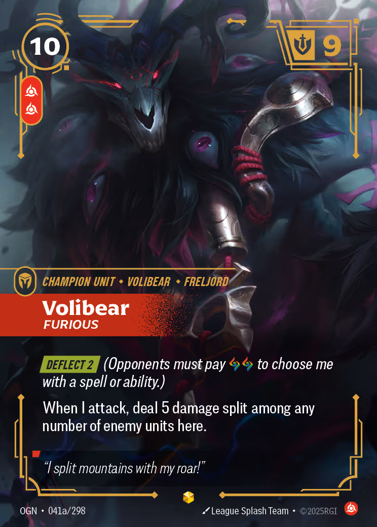Volibear - Furious OGN-041A Riftbound card