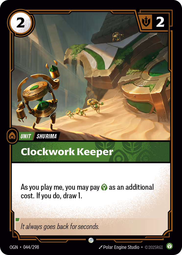Clockwork Keeper OGN-044 Riftbound card