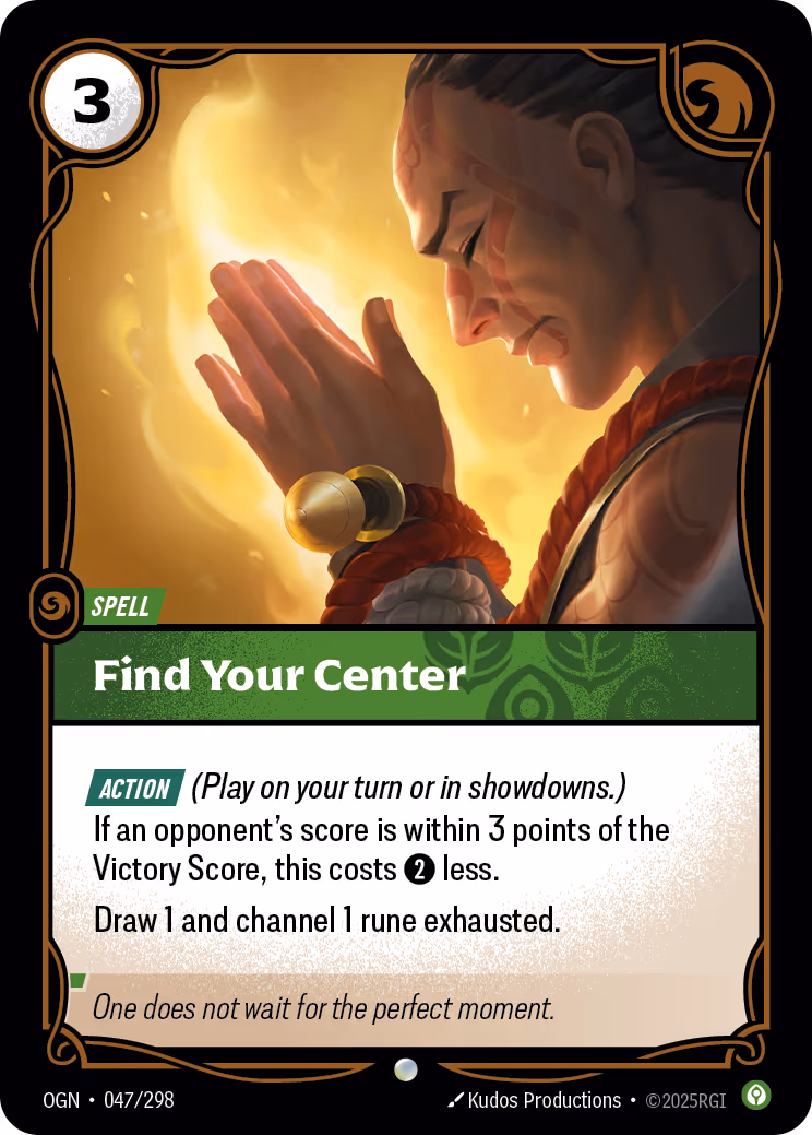 Find Your Center OGN-047 Riftbound card