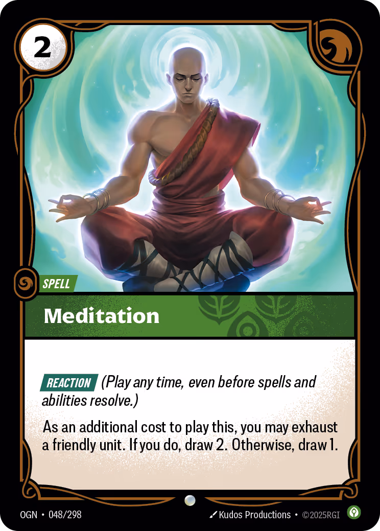 Meditation OGN-048 Riftbound card