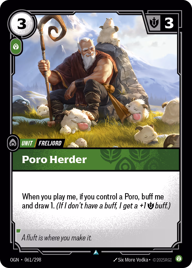 Poro Herder OGN-061 Riftbound card