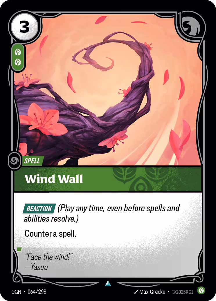 Wind Wall OGN-064 Riftbound card