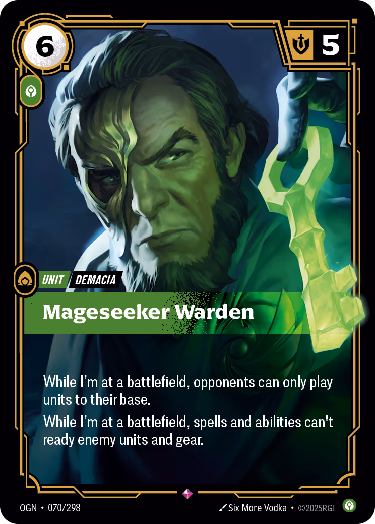 Mageseeker Warden OGN-070 Riftbound card