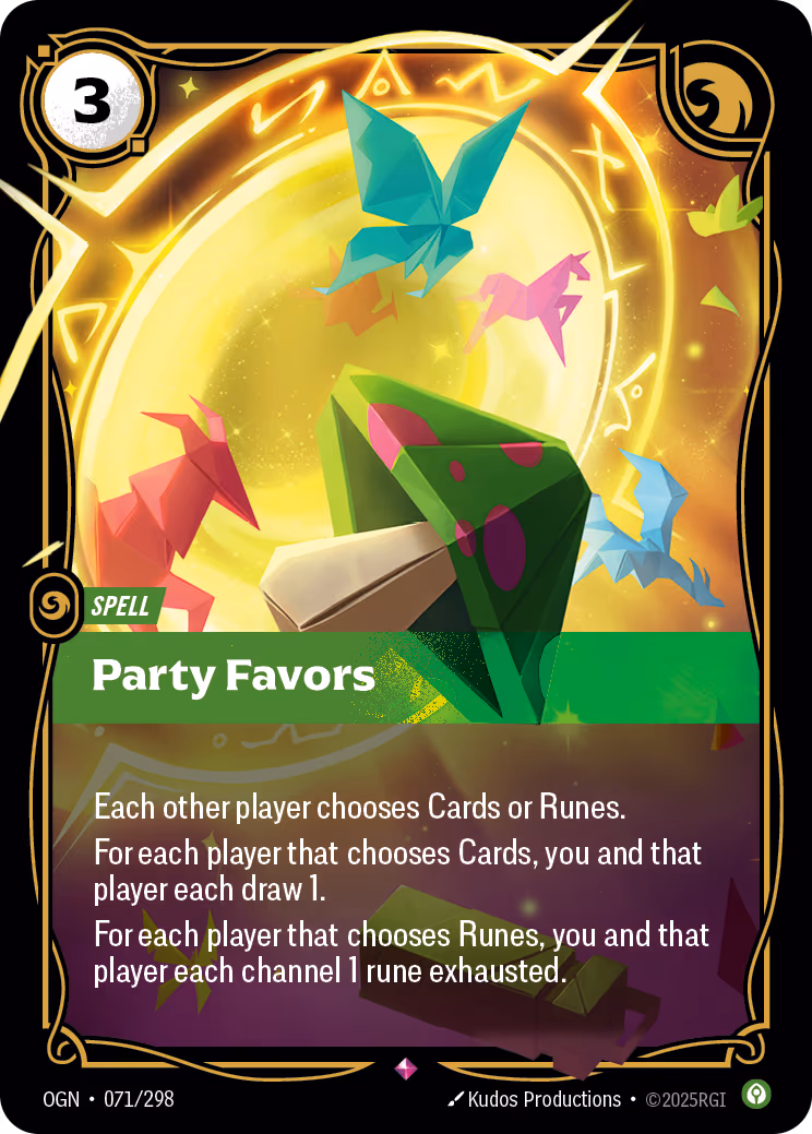 Party Favors OGN-071 Riftbound card