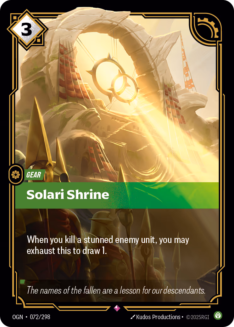 Solari Shrine OGN-072 Riftbound card