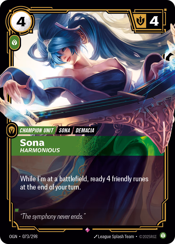 Sona - Harmonious OGN-073 Riftbound card