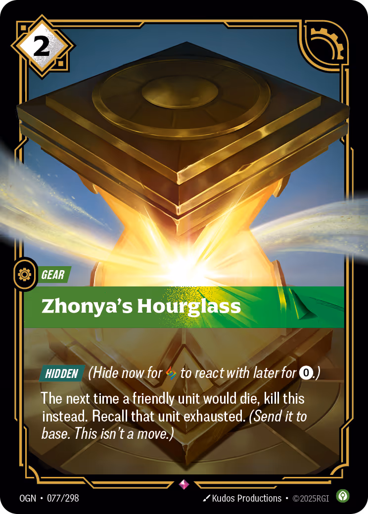 Zhonya's Hourglass OGN-077 Riftbound card