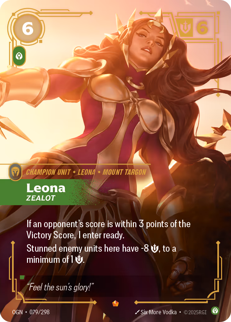 Leona - Zealot OGN-079 Riftbound card