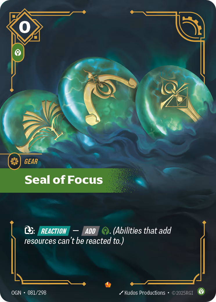 Seal of Focus OGN-081 Riftbound card