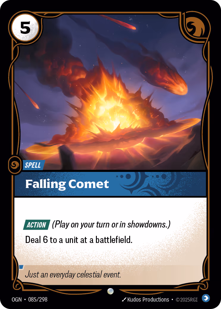 Falling Comet OGN-085 Riftbound card