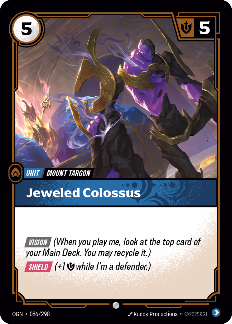 Jeweled Colossus OGN-086 Riftbound card