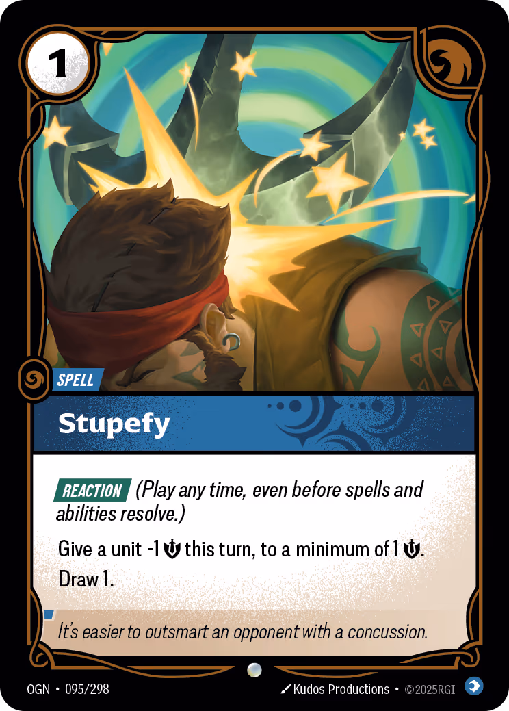 Stupefy OGN-095 Riftbound card
