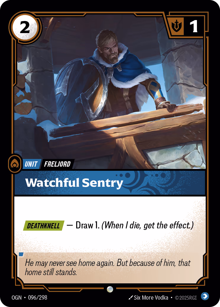Watchful Sentry OGN-096 Riftbound card