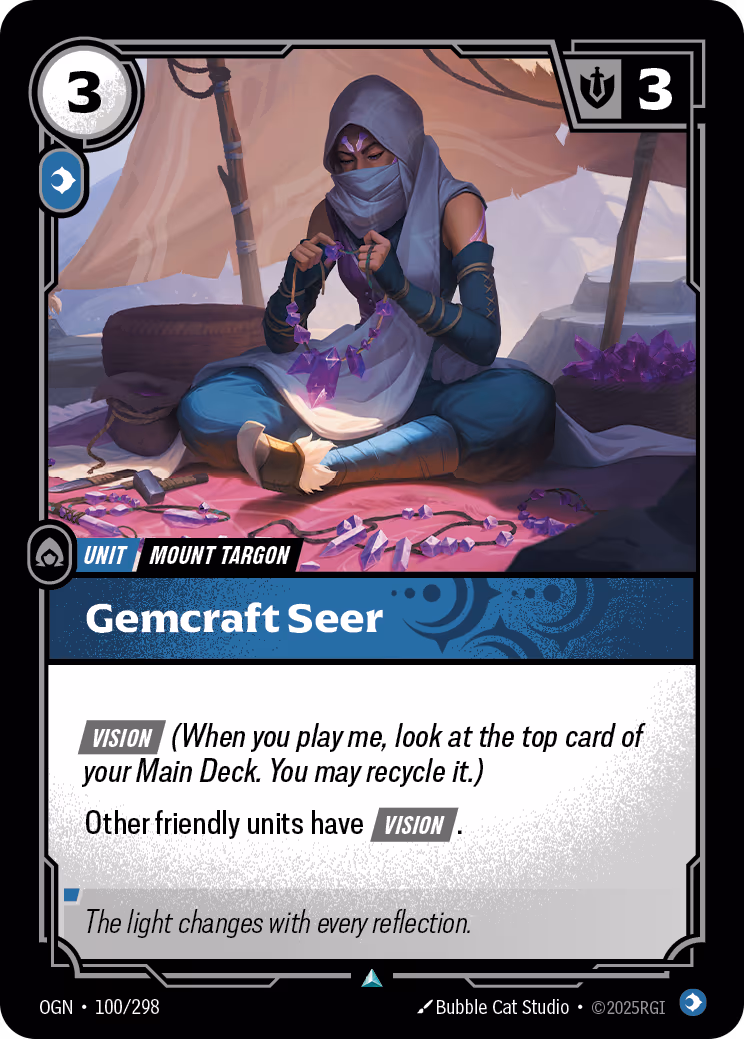 Gemcraft Seer OGN-100 Riftbound card