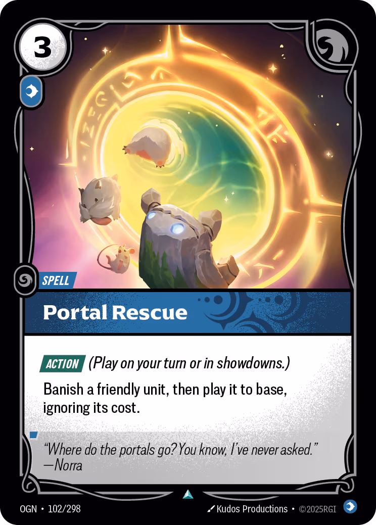 Portal Rescue OGN-102 Riftbound card