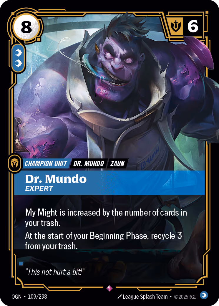 Dr. Mundo - Expert OGN-109 Riftbound card