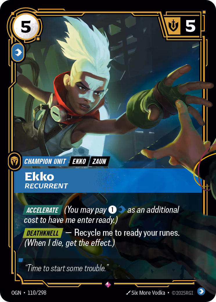 Ekko - Recurrent OGN-110 Riftbound card