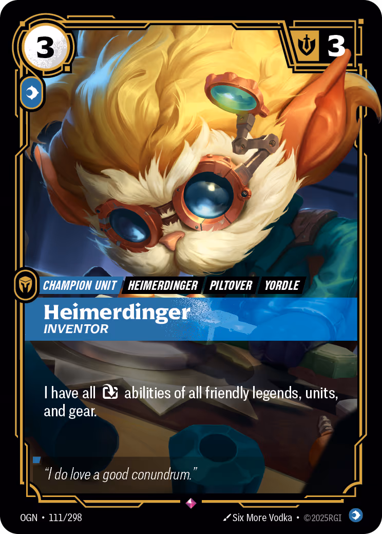 Heimerdinger - Inventor OGN-111 Riftbound card