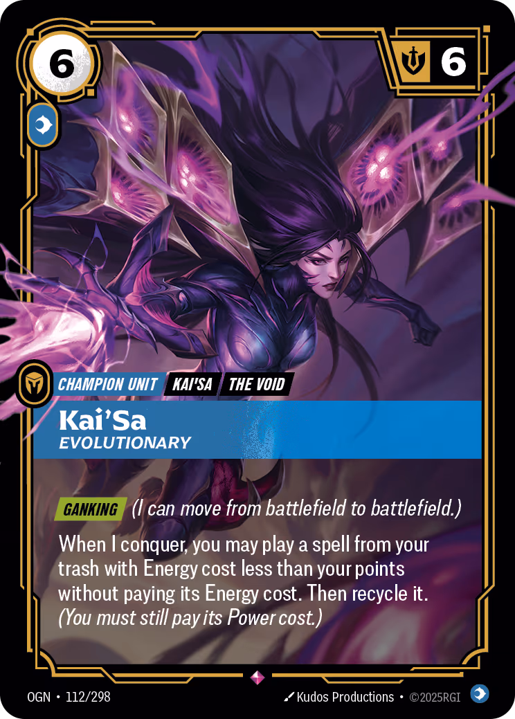 Kai'Sa - Evolutionary OGN-112 Riftbound card