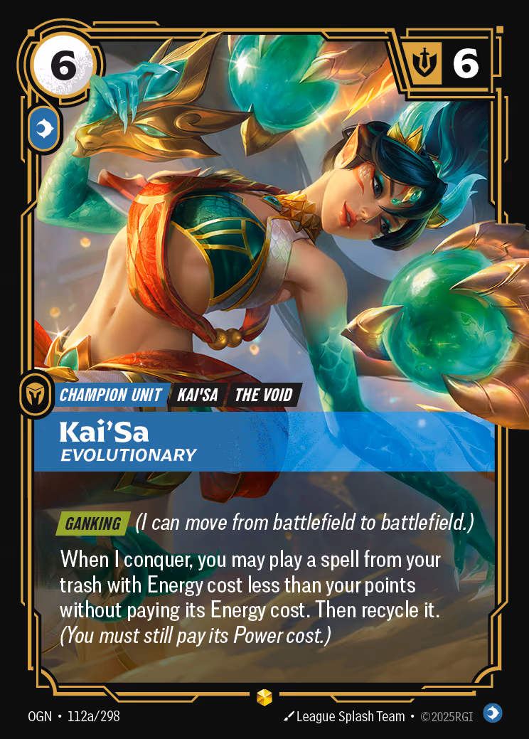 Kai'Sa - Evolutionary OGN-112A Riftbound card