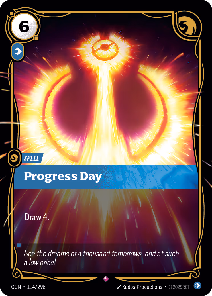 Progress Day OGN-114 Riftbound card