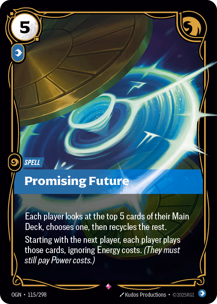 Promising Future OGN-115 Riftbound card