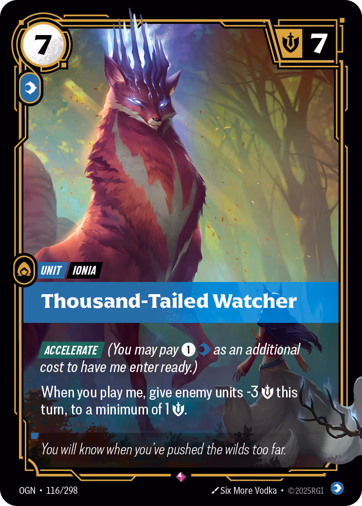 Thousand-Tailed Watcher OGN-116 Riftbound card
