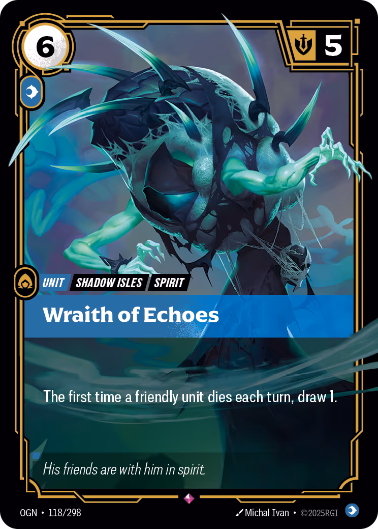 Wraith of Echoes OGN-118 Riftbound card