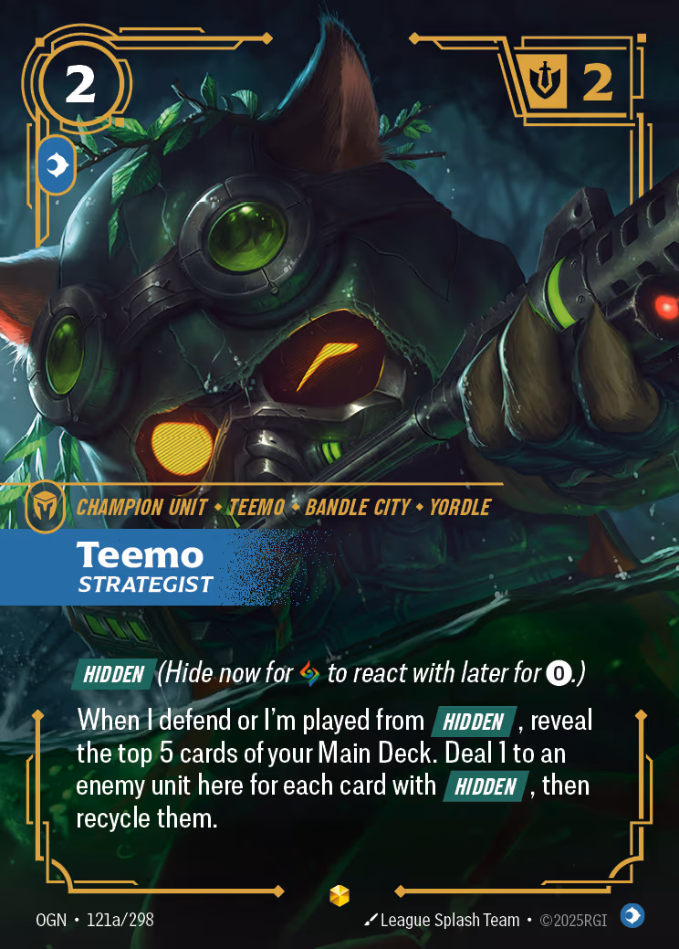 Teemo - Strategist OGN-121A Riftbound card
