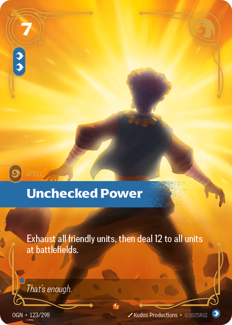 Unchecked Power OGN-123 Riftbound card