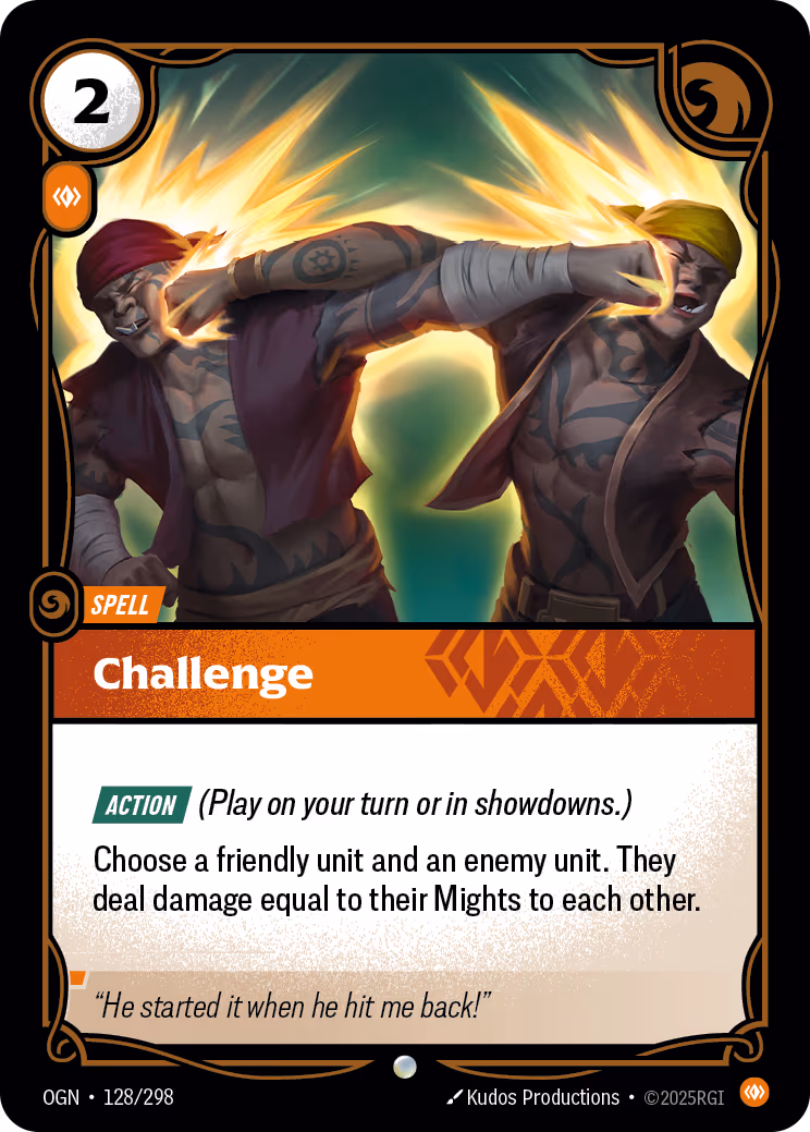 Challenge OGN-128 Riftbound card