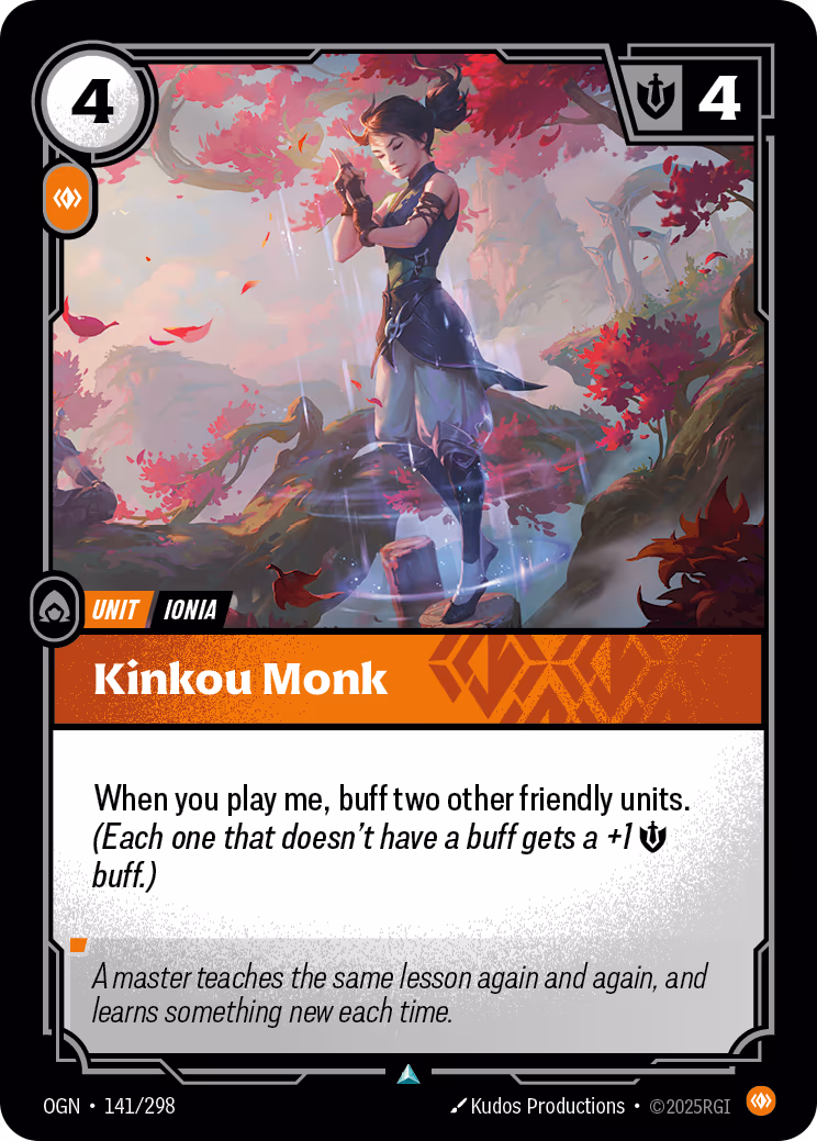 Kinkou Monk OGN-141 Riftbound card
